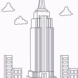 Smashing Empire State Building In New York Coloring Pages City Landmarks Kids