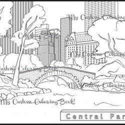 High Quality New York City Skyline Coloring Pages At Free Park Central Yankees Book Colouring Printable Color