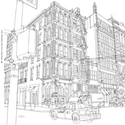 Tremendous New York City Coloring Pages Printable Surprising Popularity Themed Soho Venice