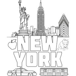 Exceptional New York City Themed Coloring Pages Printable Crafts And