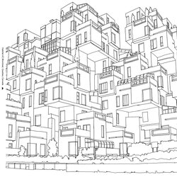 Out Of This World New York City Coloring Pages At Free Printable Landscape Adults Cities Urban Habitat