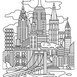Perfect Skyline Coloring Pages Sheet Megan Hess