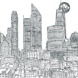 Cool Art Therapy Coloring Page New York Manhattan Skyline Pages Adult Anti Stress Per City Colouring Di Life