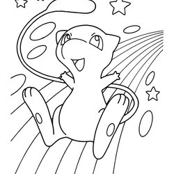 Pokemon Mew Coloring Pages Of