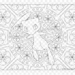 Mew Pokemon Card Coloring Pages Download Mandala
