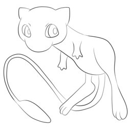 Fine Mew Coloring Pages Educative Printable Via