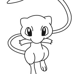 Magnificent Mew Coloring Page Printable Pokemon Pages