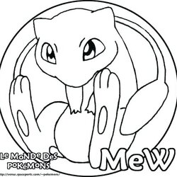 Pokemon Mew Coloring Pages At Free Download Printable