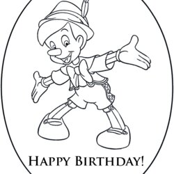 Sublime Free Printable Happy Birthday Coloring Pages For Kids Disney Card Cards Pinocchio Grandma Annoying