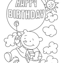 Magnificent Happy Birthday Coloring Pages