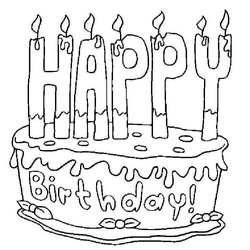 Swell Happy Birthday Coloring Pages