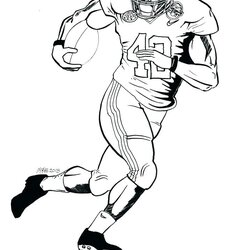 Swell Football Player Drawing At Free Download Coloring Pages Players Alabama Drawings Tom Dame Draw Brady