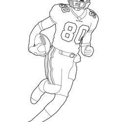 Player Coloring Pages At Free Printable Football Color Print Colo