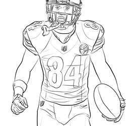 Football Coloring Pages For Kids Free And Easy Print Or Download Antonio Brown Page