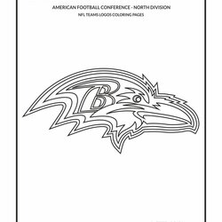 Terrific Cool Coloring Pages Teams Logos Football Ravens Baltimore Logo American Team Kids Printable North