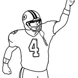 Coloring Page Color Luna Football Player Pages Drawing Players Drawings Kids Printable Print Easy Clip Sheets