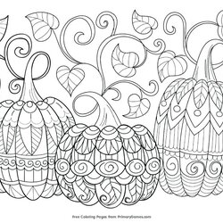 Free Fall Coloring Pages For Adults At Download Autumn Halloween Sheets Printable Kids Pumpkins Festival