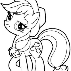 Perfect Coloring Pages My Little Pony Free And Printable Applejack Drawing Apple Jack Easy Draw Step