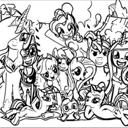 Superior My Little Pony Coloring Pages With All Ponies Home Printable Print Color Characters Games Girl