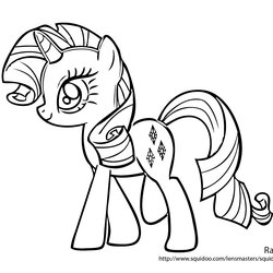 Matchless Free Printable Coloring Page My Little Pony Pages Rarity
