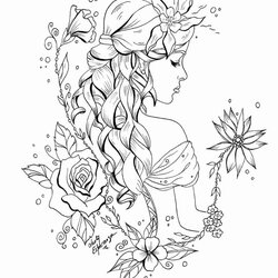 Brilliant Fairy Coloring Sheets For Adults In Pages Printable Adult Colouring Beautiful Color Print Books