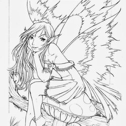 Swell Printable Adult Coloring Pages Fairy Home Fairies Comments