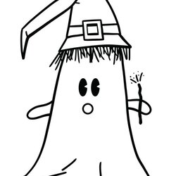 Preeminent Printable Halloween Ghost Coloring Page Pages