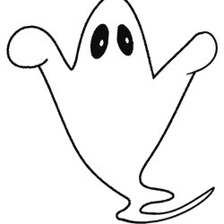 Printable Ghost Coloring Pages For Kids Halloween Ghosts Template Simple Cute Cartoon Easy Templates