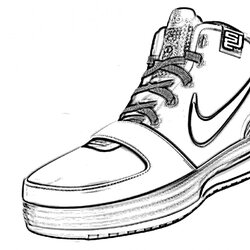 Exceptional Nike Shoes Coloring Pages Printable Templates