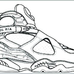 Nike Logo Coloring Pages At Free Printable Shoes Jordan Air Shoe Basketball Drawing Curry Sports Color