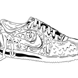 Super Nike Coloring Pages Unusual Shoe