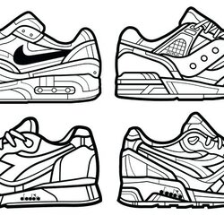 The Best Free Nike Coloring Page Images Download From Pages Shoes Logo Adult Stress Anti Color