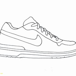 Brilliant Nike Shoe Coloring Pages Home