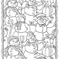 Legit Winter Coloring Pages For Adults Best Kids Adult Print Printable Snowman Color Sheets Make