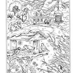Wonderful Best Coloring Pages Winter Images On Colouring Colo Example Sheets Adult