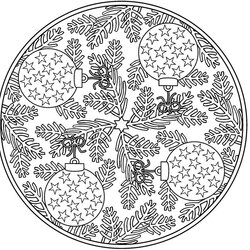 Spiffing Winter Coloring Pages For Adults Best Kids Mandala Ornaments Ornament