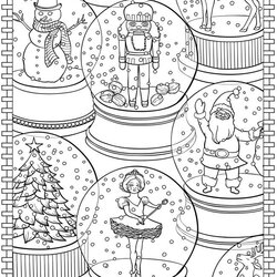 Champion Winter Coloring Pages For Adults Best Kids Christmas Adult Printable Sheets Book Crystal Ball Snow
