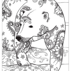 Splendid Winter Coloring Pages For Adults Best Kids Printable Wonderland Bear Color Adult Crayola Polar