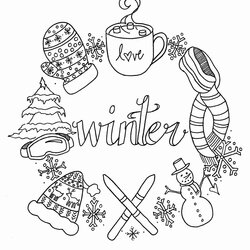 Smashing Winter Coloring Pages For Adults At Free Printable Color Scene Scenes Christmas Sheets Kids Bullet