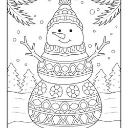 Superb Adult Winter Coloring Pages Free