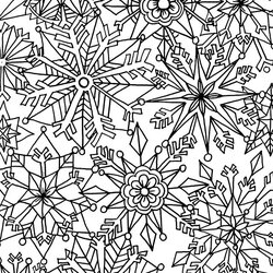 Winter Coloring Pages For Adults Best Kids Snowflake Snowflakes Page